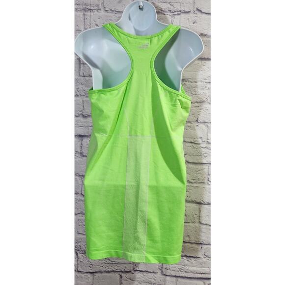 BCG Lime Green Racerback Round Neck Workout Tank Top XL Lightweight Stretchy - Picture 3 of 4